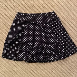 Dona Jo 14.5” “Flirty Skort” (Black & White Polka Dot)